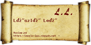 László Leó névjegykártya